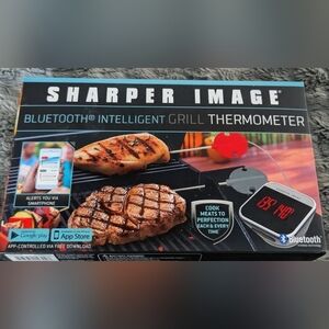 Sharper Image Bluetooth Grill Thermometer - Black and Red